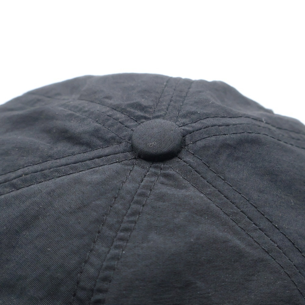 NO BRAND(ノーブランド) garbage ガーベッジ 4:33 ロゴ刺繍ナイロンベースボールキャップ ブラック