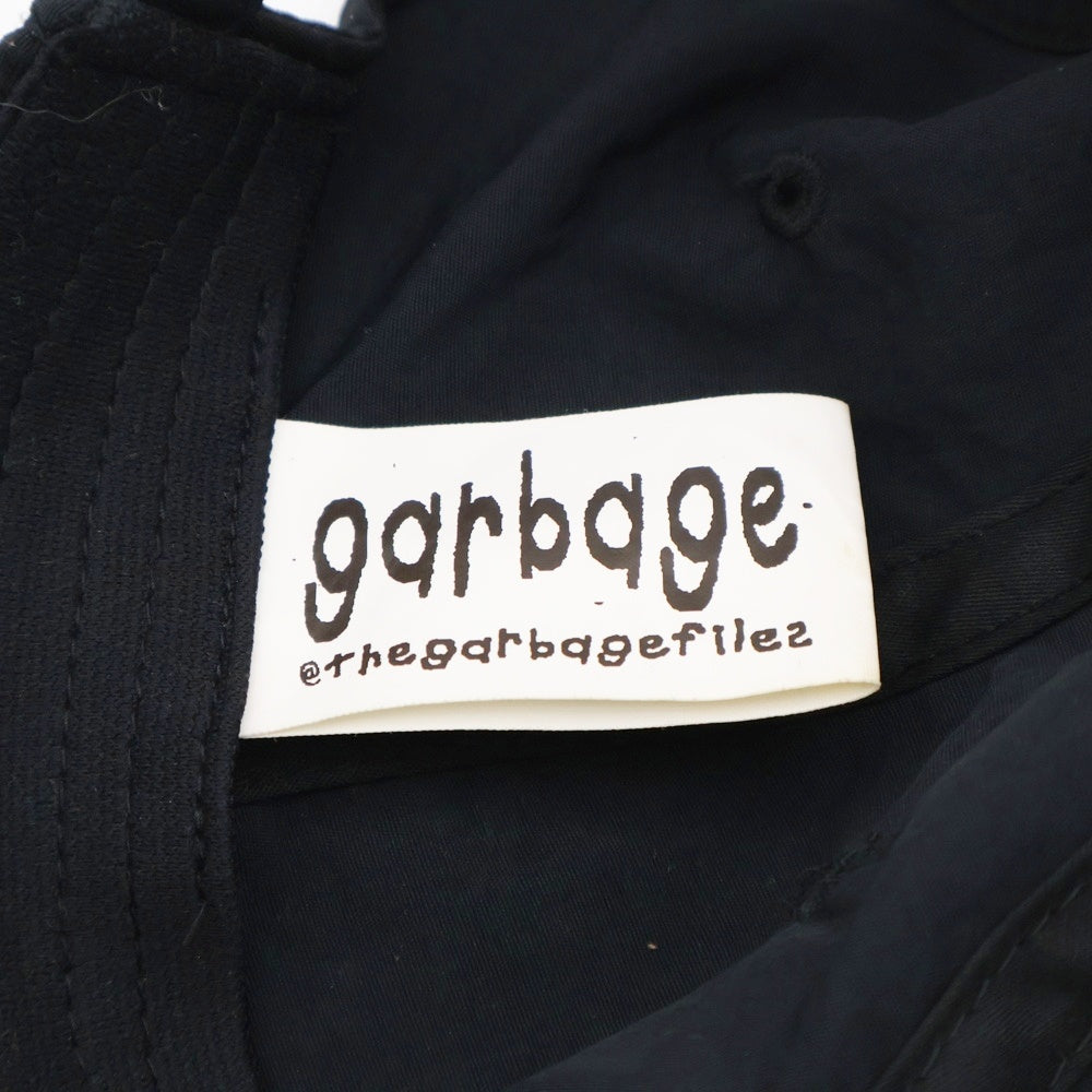 NO BRAND(ノーブランド) garbage ガーベッジ 4:33 ロゴ刺繍ナイロンベースボールキャップ ブラック