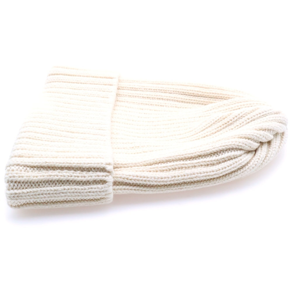 KIJIMA TAKAYUKI(キジマタカユキ) プレーンニットキャップ ビーニー ホワイト