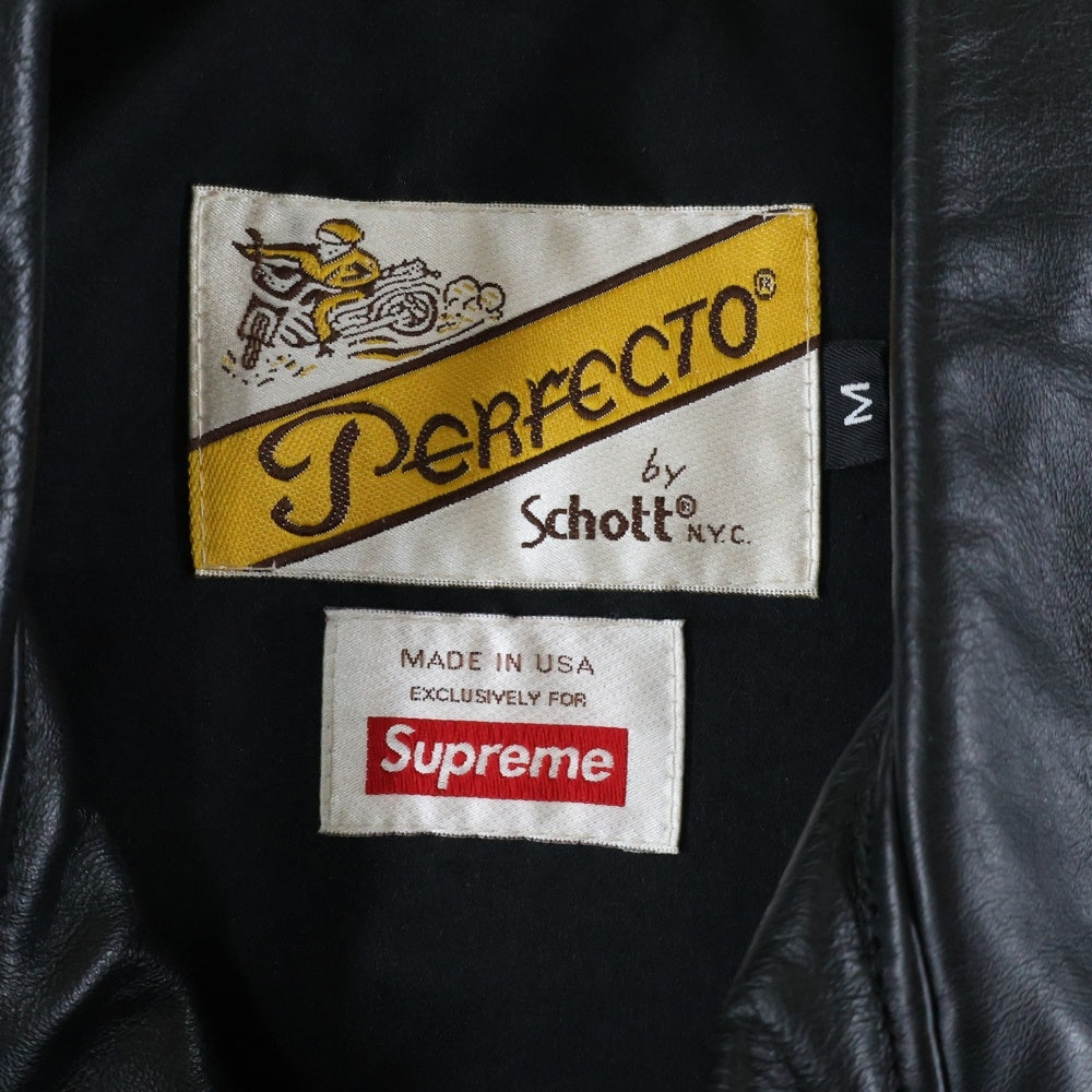 SUPREME(シュプリーム) ×SCHOTT Chief Tassel Perfect Jacket ショット チーフ パーフェクトジャケット ダブルライダース ブラック