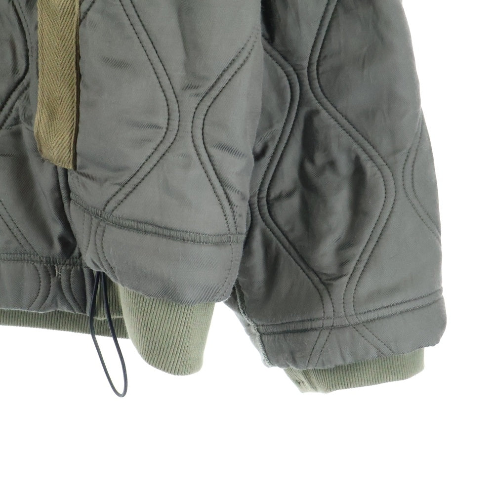 NO BRAND(ノーブランド) scrap スクラップ キルティング ボンバージャケット カーキ 23AW-2black