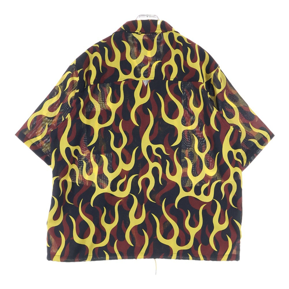 weirdo(ウィアード) PSYCHO FLAMES COACHES SHIRTS サイコフレイム コーチシャツ ブラック WRD-23-SS-11