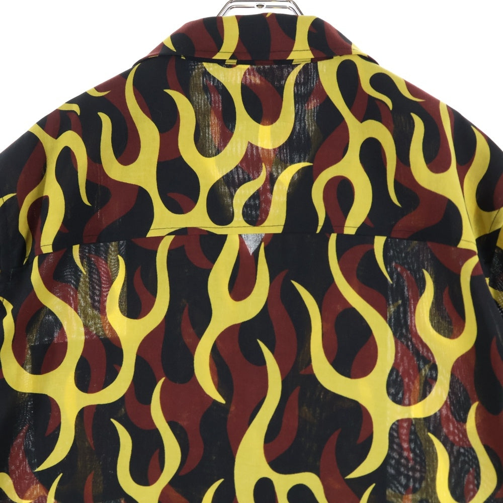 weirdo(ウィアード) PSYCHO FLAMES COACHES SHIRTS サイコフレイム コーチシャツ ブラック WRD-23-SS-11