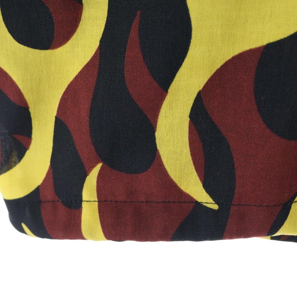 weirdo(ウィアード) PSYCHO FLAMES COACHES SHIRTS サイコフレイム コーチシャツ ブラック WRD-23-SS-11