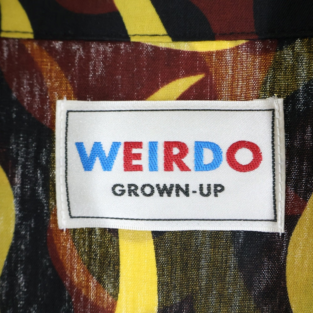 weirdo(ウィアード) PSYCHO FLAMES COACHES SHIRTS サイコフレイム コーチシャツ ブラック WRD-23-SS-11