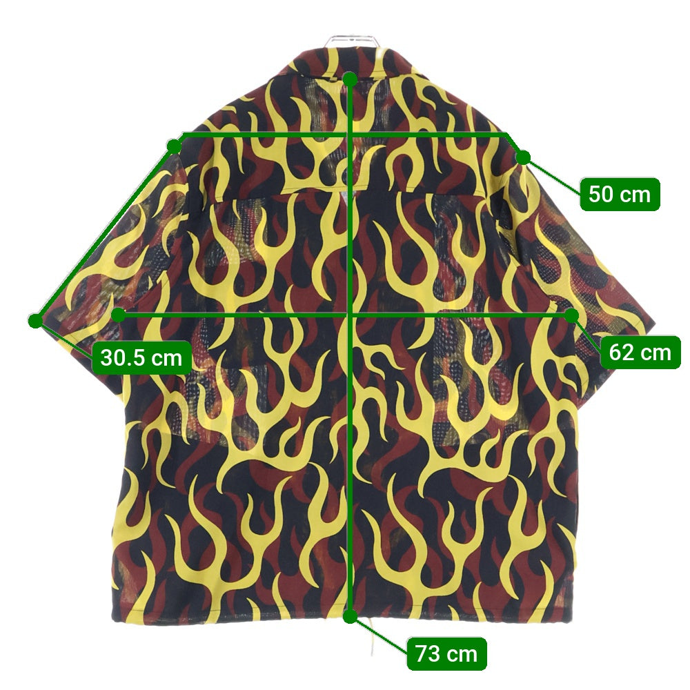 weirdo(ウィアード) PSYCHO FLAMES COACHES SHIRTS サイコフレイム コーチシャツ ブラック WRD-23-SS-11