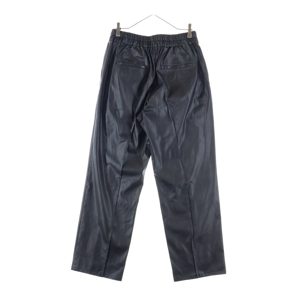 NO BRAND(ノーブランド) semoh セモー フェイクレザー イージーパンツ ブラック 22-8-08