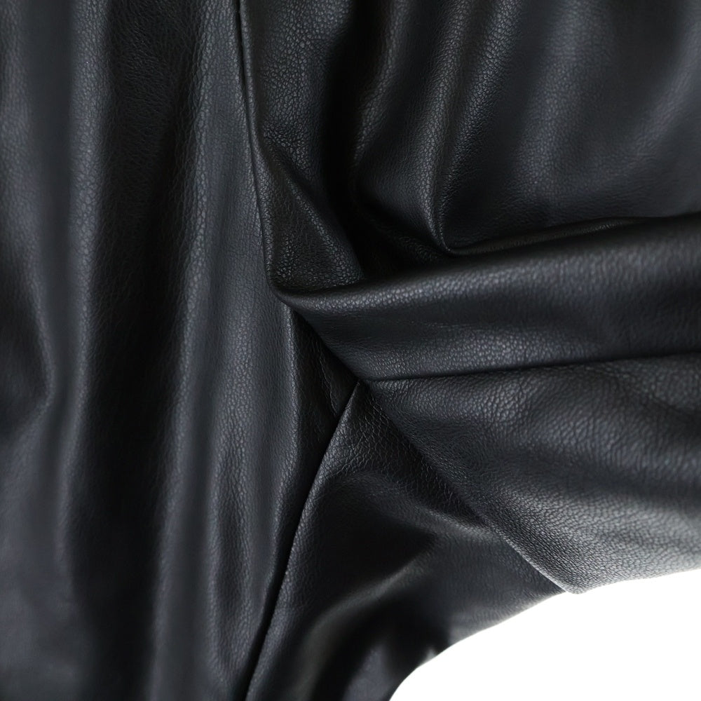 NO BRAND(ノーブランド) semoh セモー フェイクレザー イージーパンツ ブラック 22-8-08