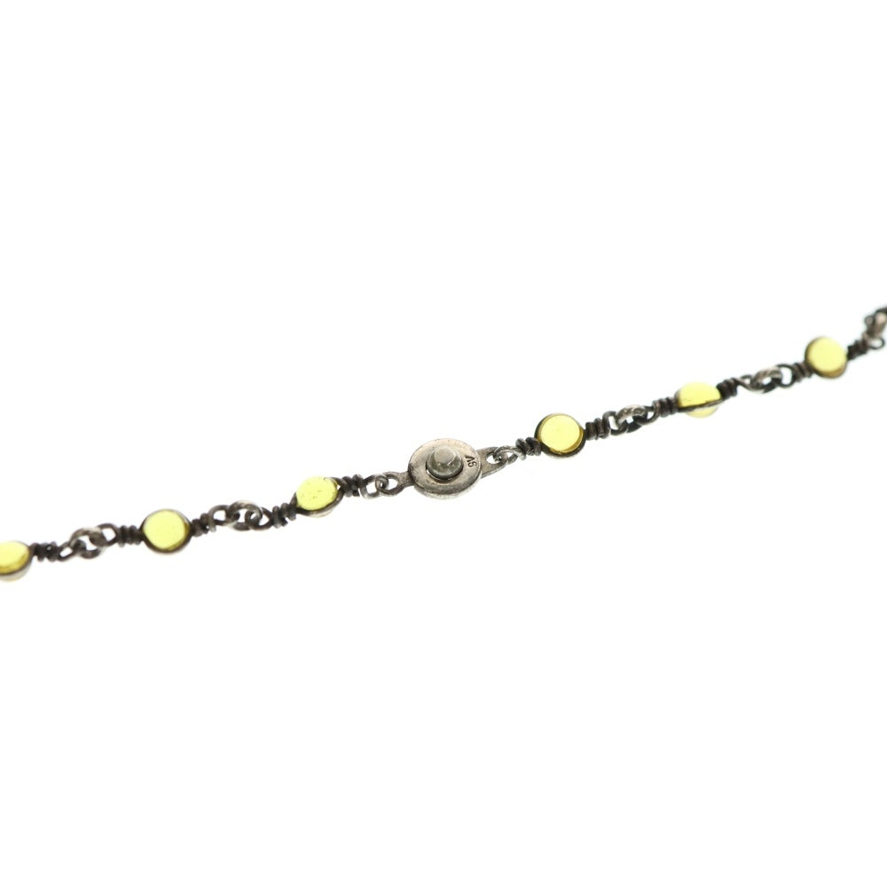 NO BRAND(ノーブランド) VISCERAL Melt Glass Rosario Necklace ヴィセラル ロザリオチェーンネックレス イエロー