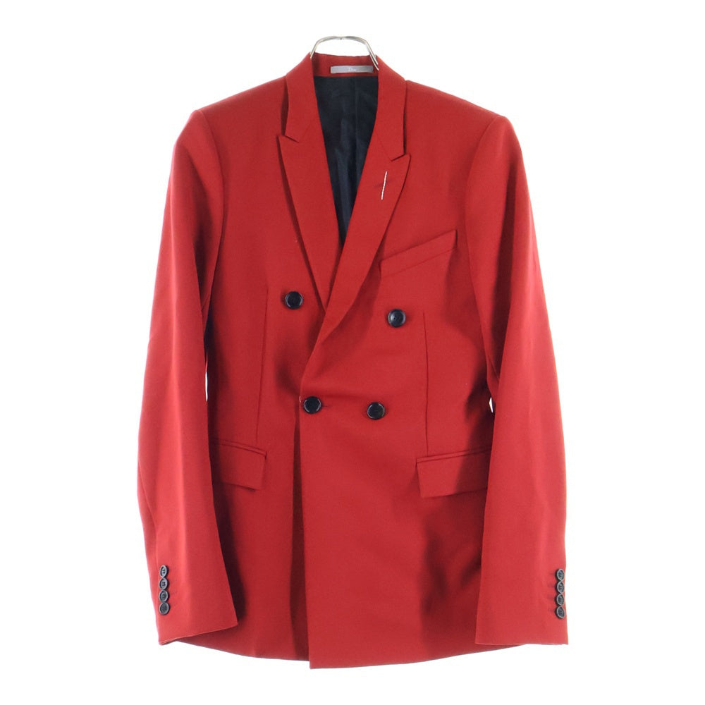 DIOR(ディオール) アトリエラベル モヘア混 ダブルブレスド テーラード ジャケット レッド 833C230Q4286