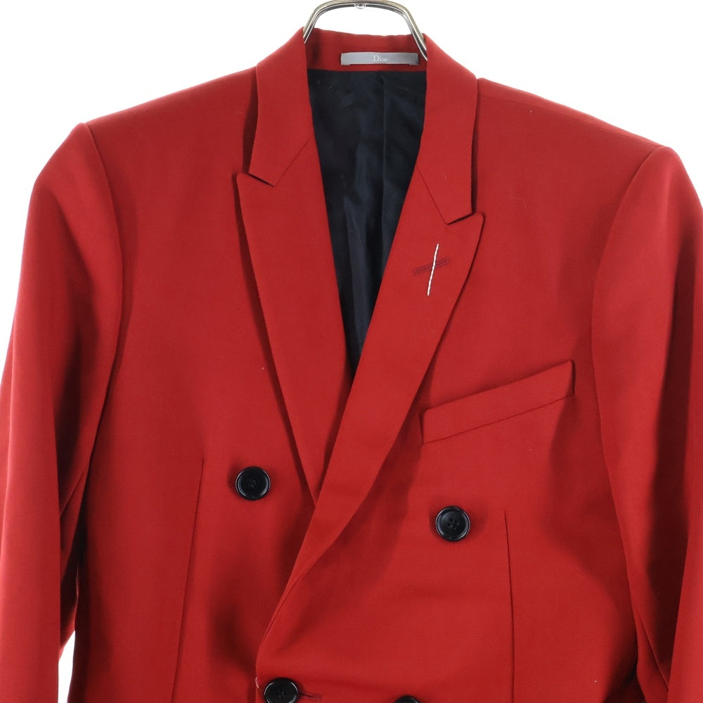 DIOR(ディオール) アトリエラベル モヘア混 ダブルブレスド テーラード ジャケット レッド 833C230Q4286