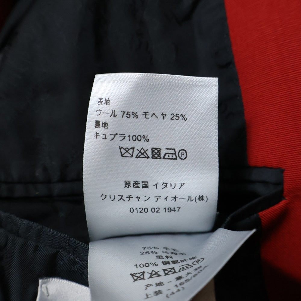 DIOR(ディオール) アトリエラベル モヘア混 ダブルブレスド テーラード ジャケット レッド 833C230Q4286