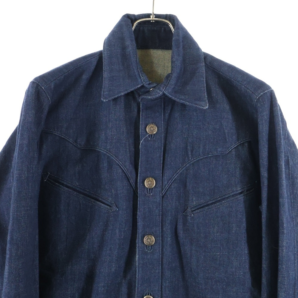 CHROME HEARTS(クロムハーツ) OLD オールド ホースシュー ボタン バック フレアニー ウエスタン デニム シャツジャケット インディゴ