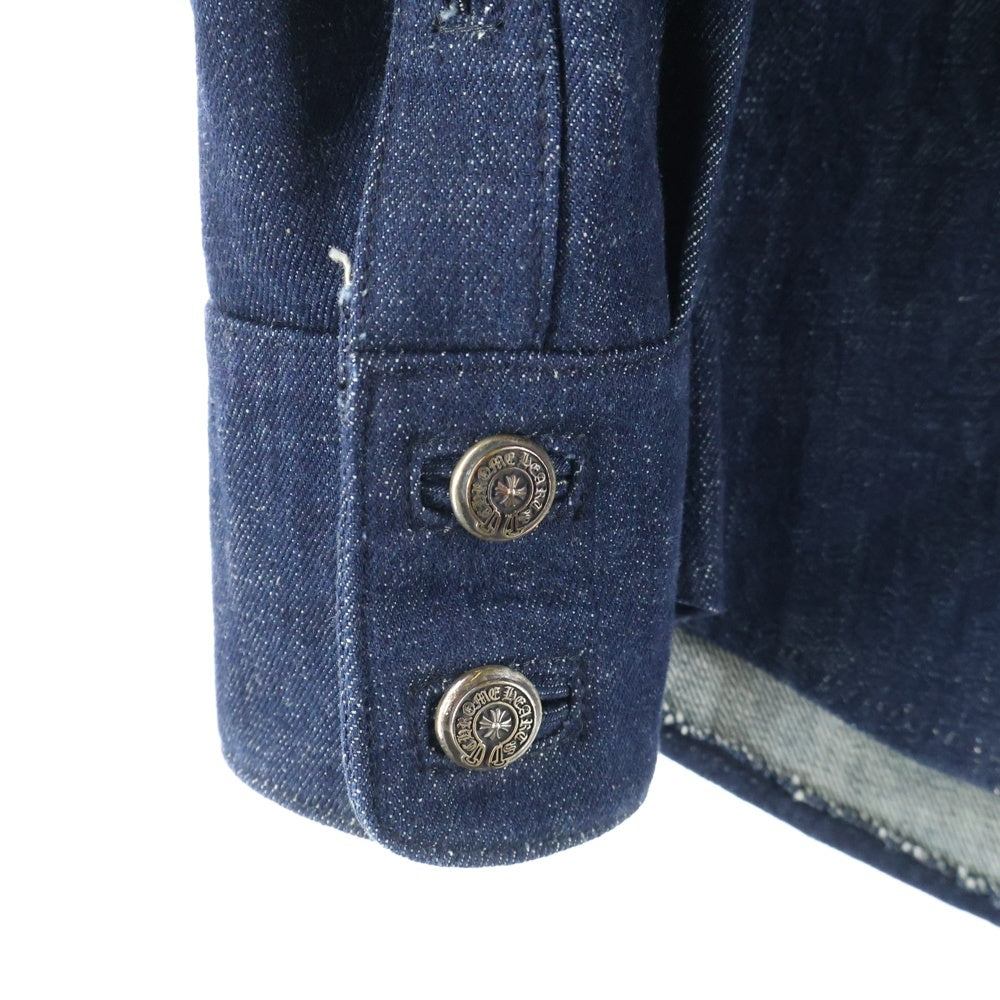 CHROME HEARTS(クロムハーツ) OLD オールド ホースシュー ボタン バック フレアニー ウエスタン デニム シャツジャケット インディゴ