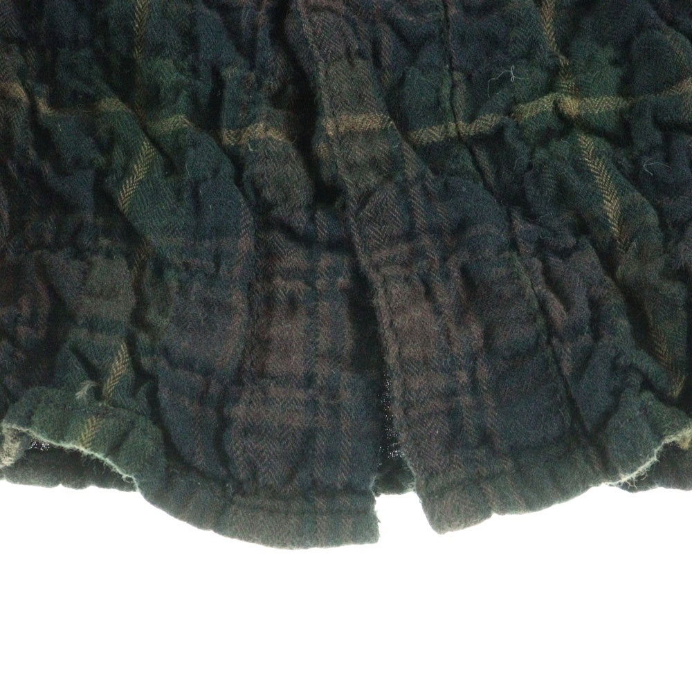 CHROME HEARTS(クロムハーツ) BSフレアボタン フレアパッチ 長袖チェックシャツ ブラウン/グリーン