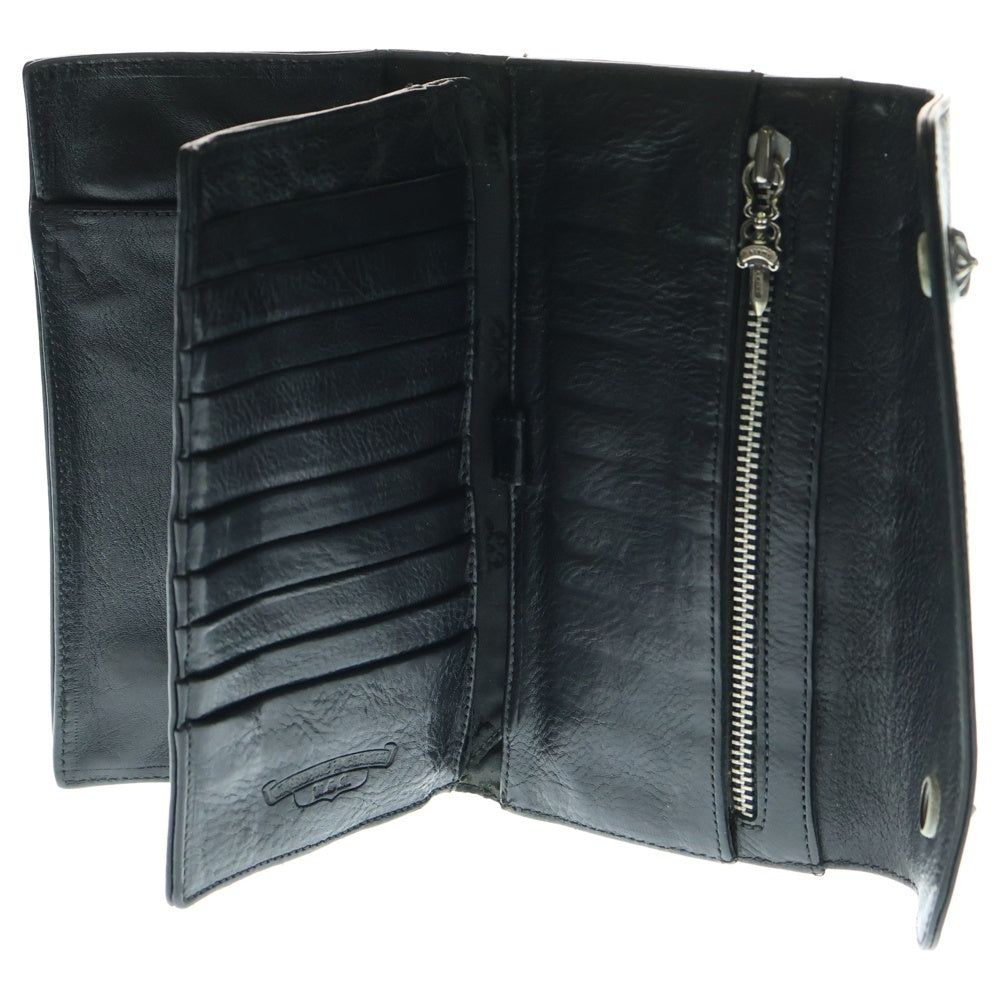 CHROME HEARTS(クロムハーツ) WAVE ウェーブ レザーウォレット 財布 ブラック BCA374