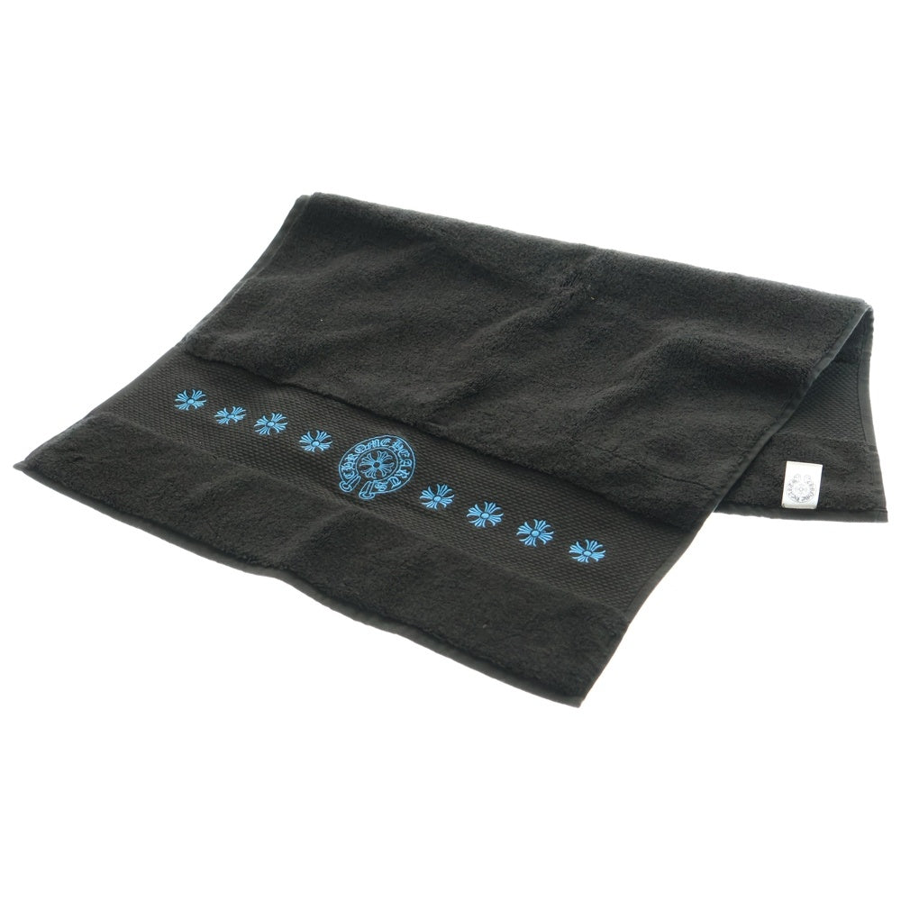 CHROME HEARTS(クロムハーツ) ホースシュー刺繍 コットン バスタオル ブラック