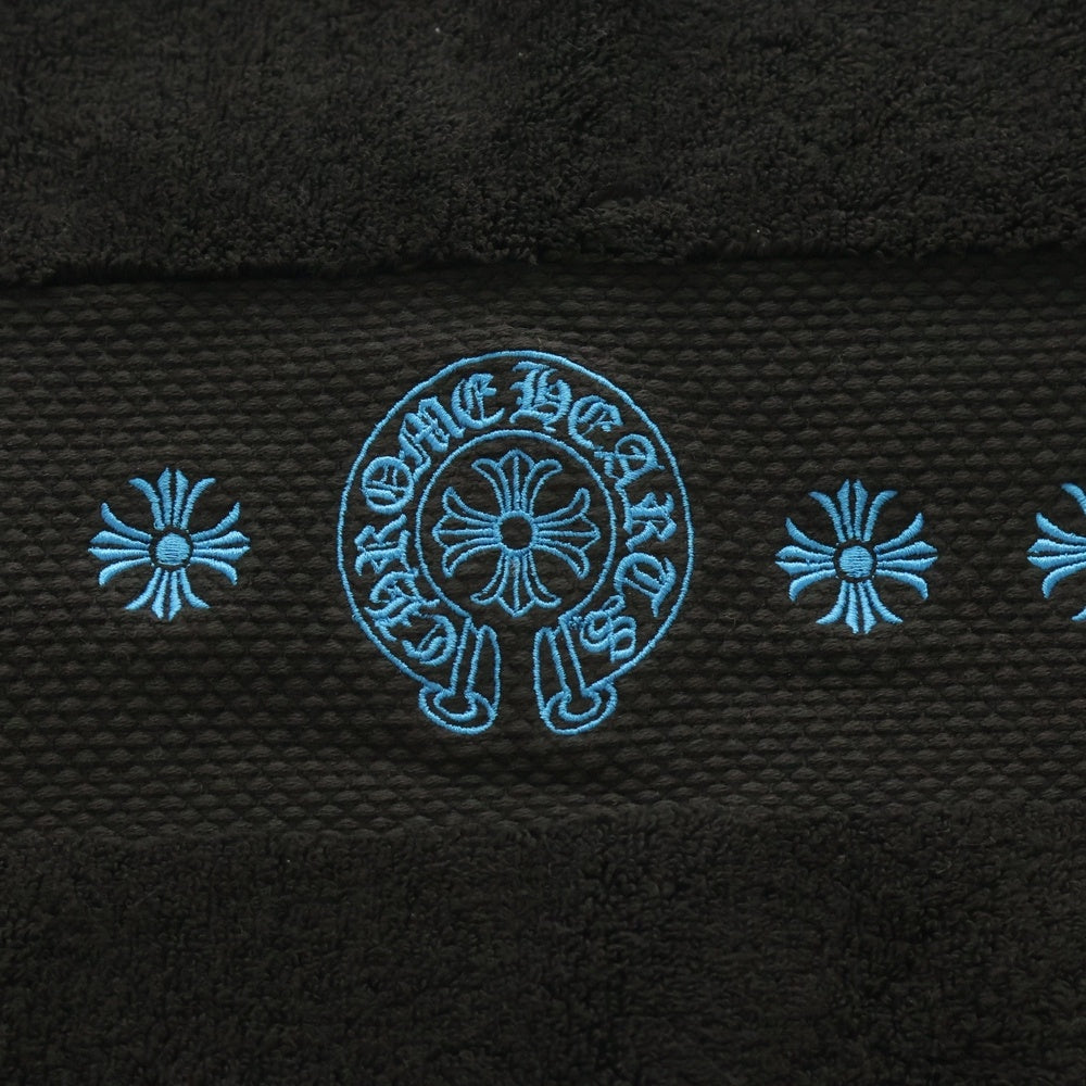 CHROME HEARTS(クロムハーツ) ホースシュー刺繍 コットン バスタオル ブラック