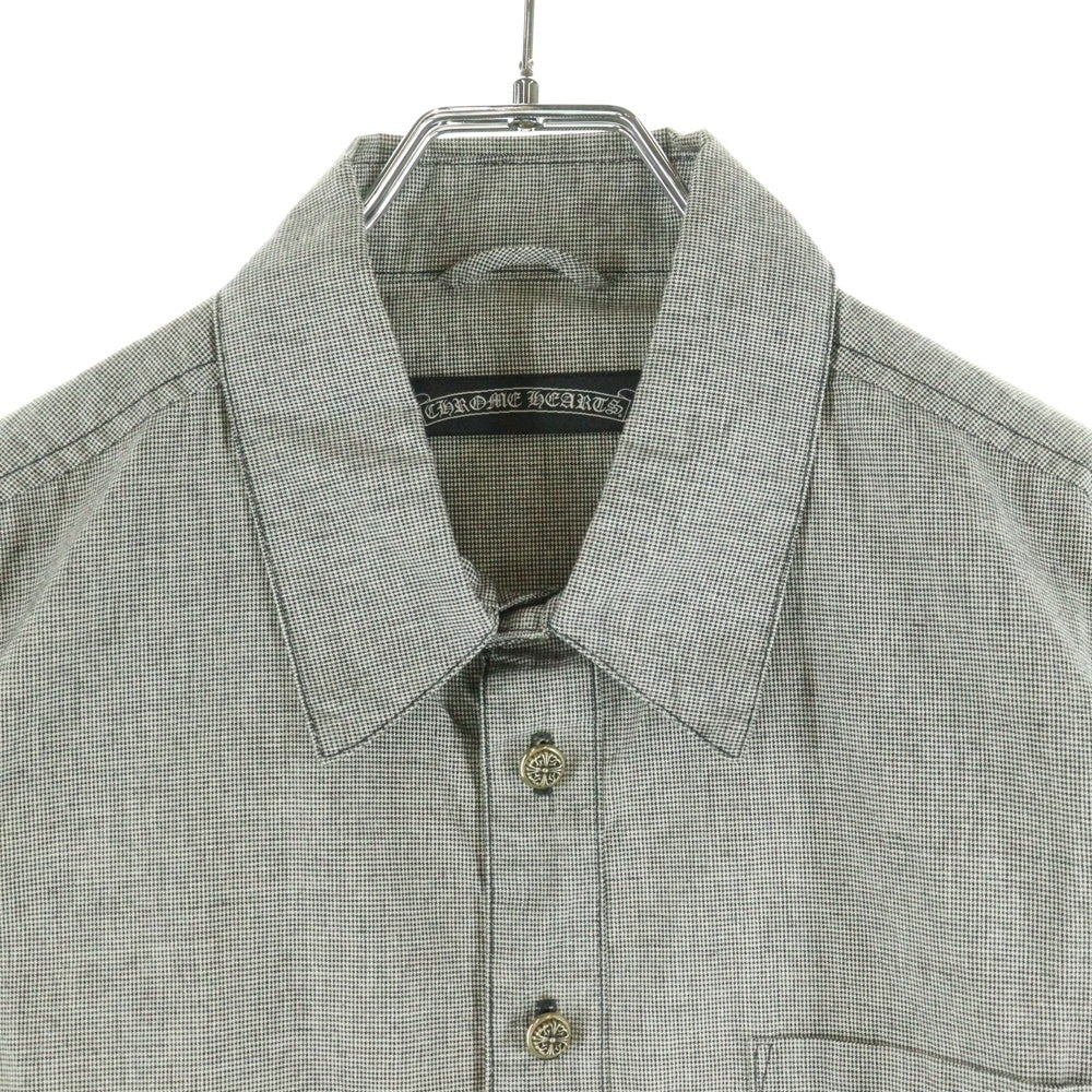 CHROME HEARTS(クロムハーツ) OLD オールド フローラルボタン コットン 長袖シャツ グレー