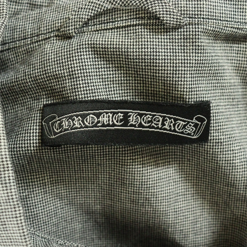 CHROME HEARTS(クロムハーツ) OLD オールド フローラルボタン コットン 長袖シャツ グレー