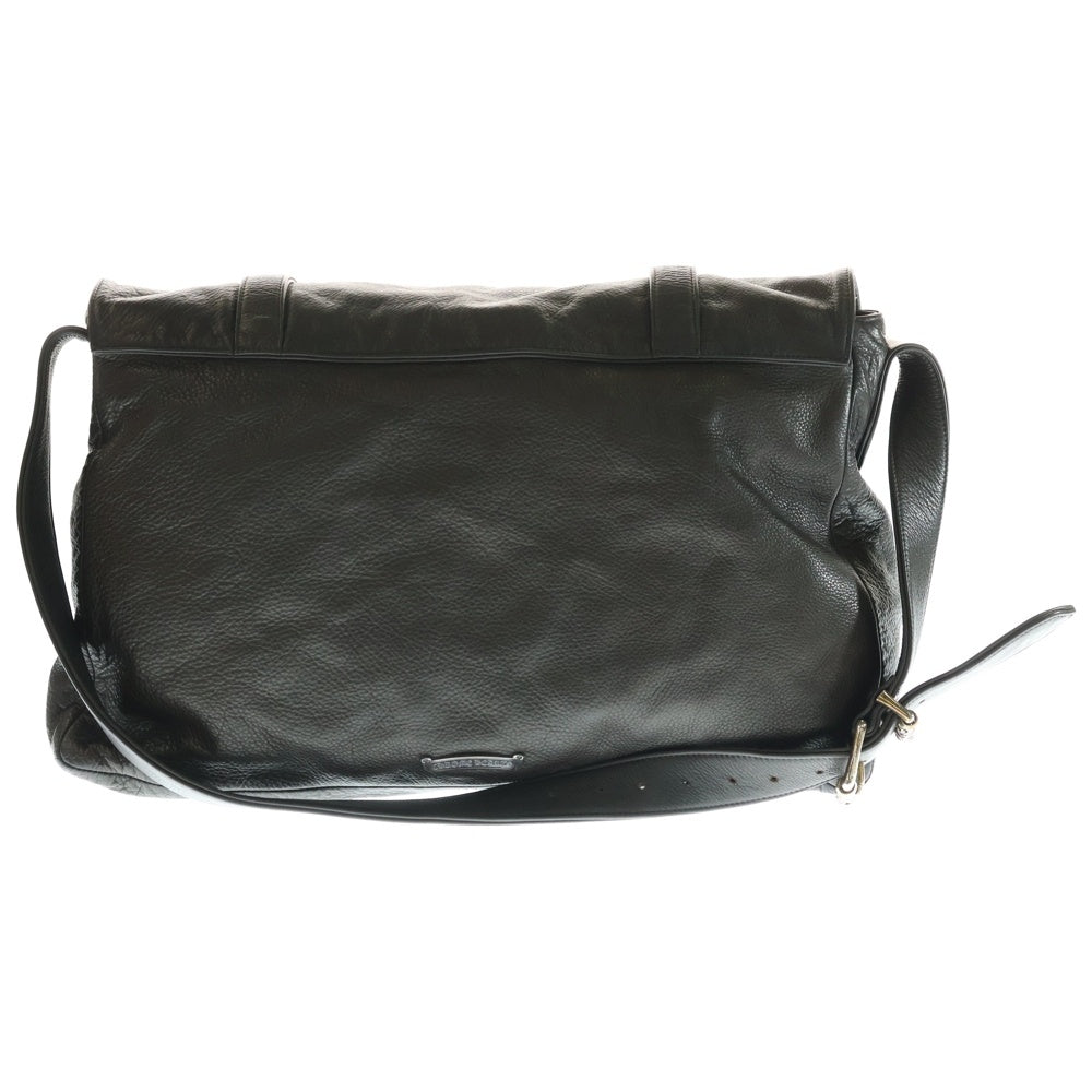 CHROME HEARTS(クロムハーツ) G BENSIMONE ミディアム ローラーバックル レザー ショルダーバッグ ブラウン