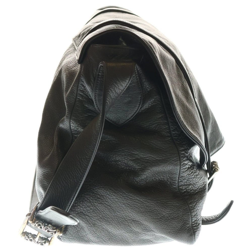 CHROME HEARTS(クロムハーツ) G BENSIMONE ミディアム ローラーバックル レザー ショルダーバッグ ブラウン