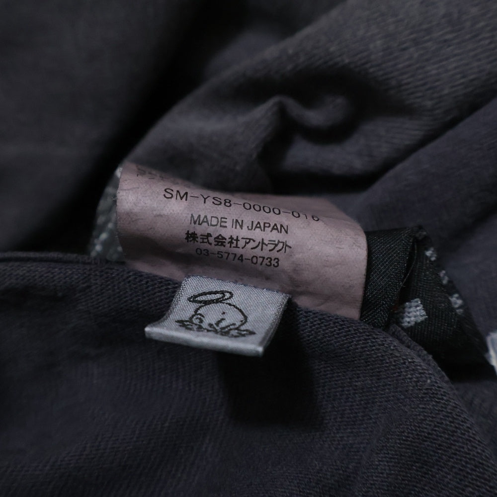 SAINT MICHAEL(セントマイケル) 24SS SAINT CLUB L/S Tee プリント 長袖Tシャツ ロンT チャコールグレー SM-YS8-0000-016