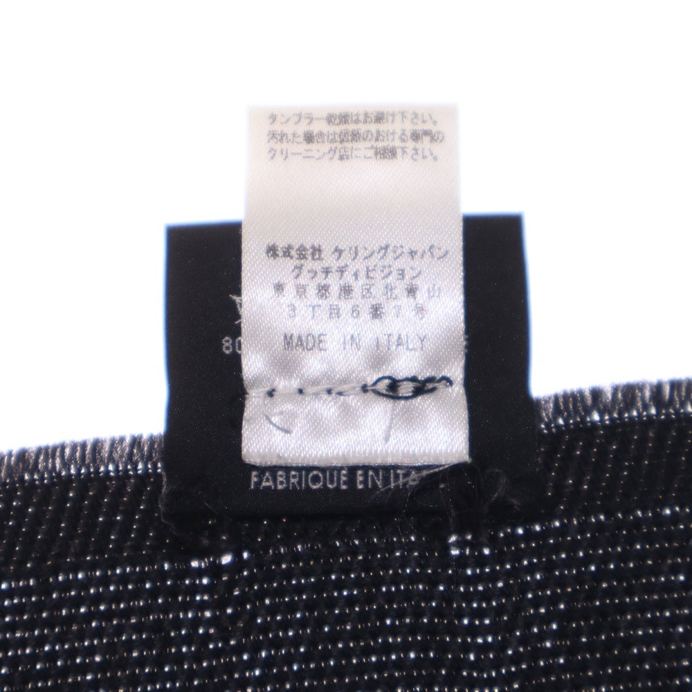 GUCCI(グッチ) シェリーライン フリンジ シルク混 ウール マフラー  