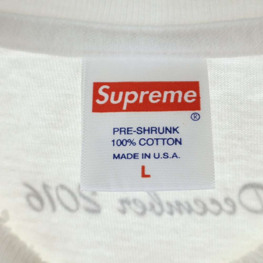 SUPREME(シュプリーム) 16AW Santa Tee サンタ 半袖Tシャツ ホワイト