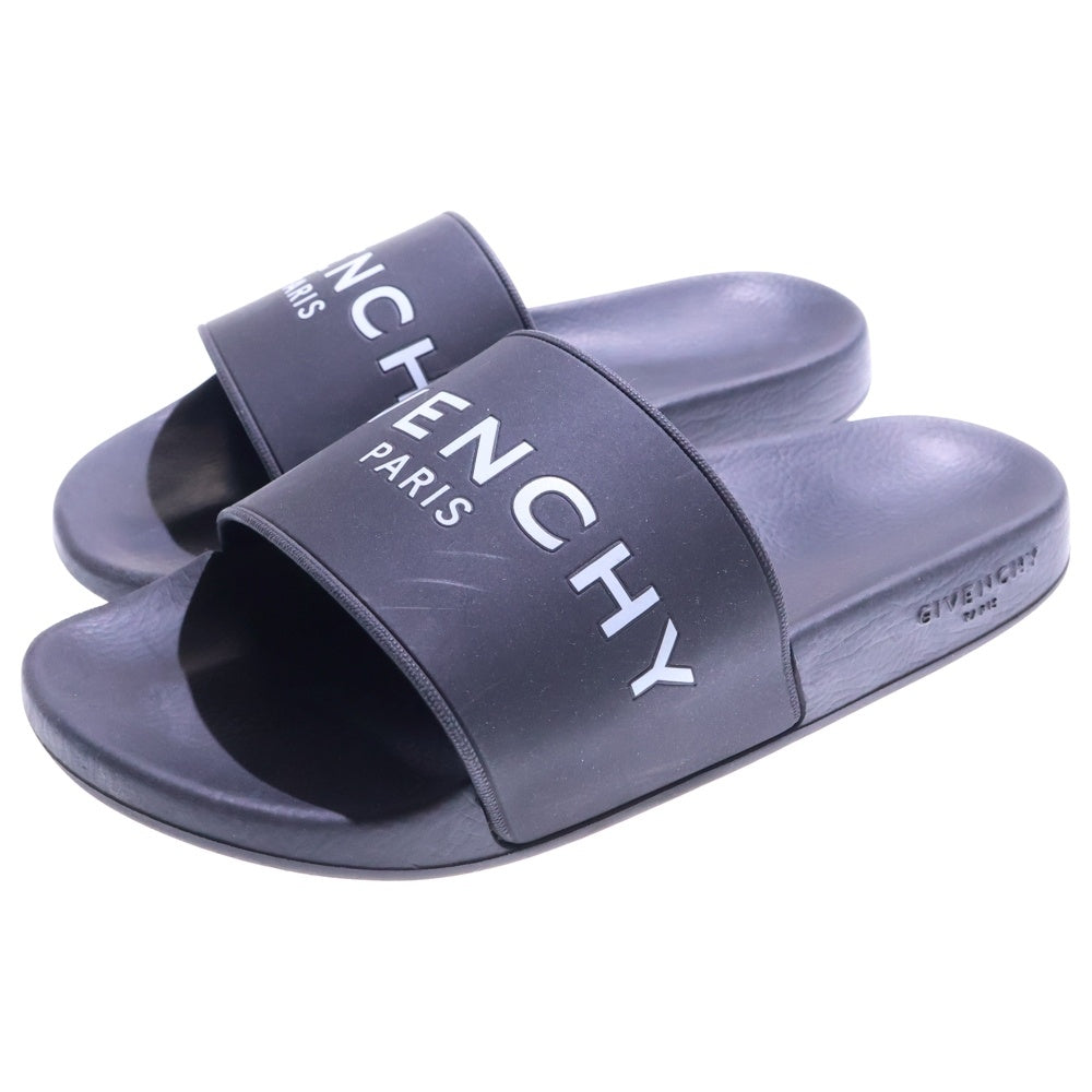 GIVENCHY(ジバンシィ) Logo Rubber Sandal ロゴラバー フラットサンダル ブラック