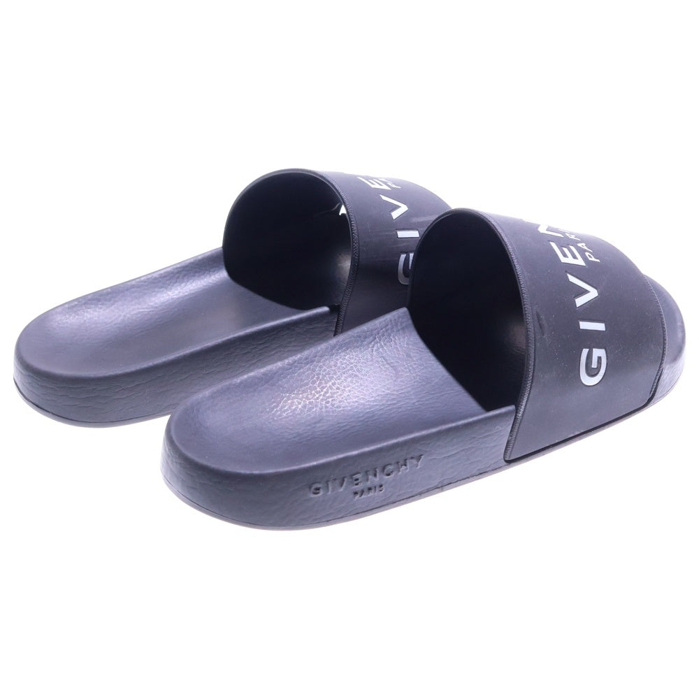 GIVENCHY(ジバンシィ) Logo Rubber Sandal ロゴラバー フラットサンダル ブラック