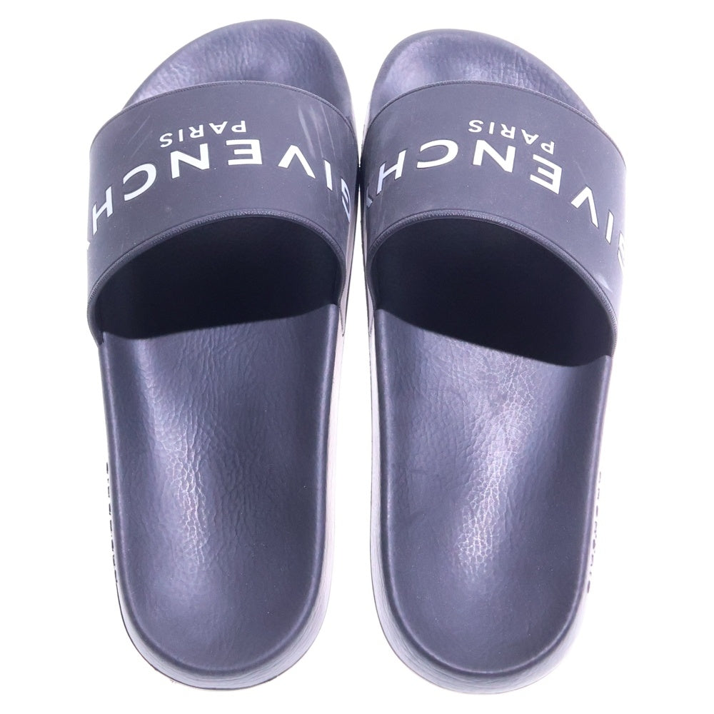 GIVENCHY(ジバンシィ) Logo Rubber Sandal ロゴラバー フラットサンダル ブラック