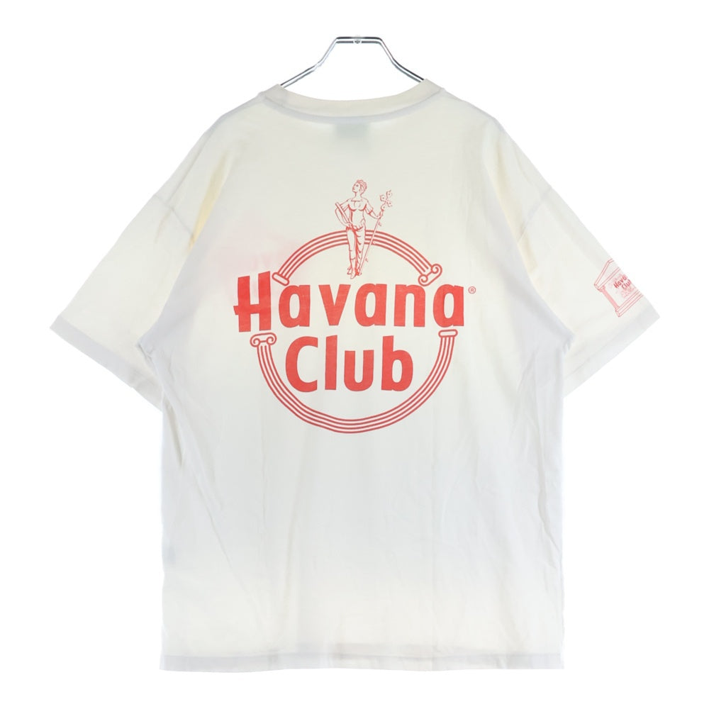 Aries(アリエス) ×Havana Club Logo Tee ハバナクラブ ロゴプリント半袖Tシャツ ホワイト HVAR60002