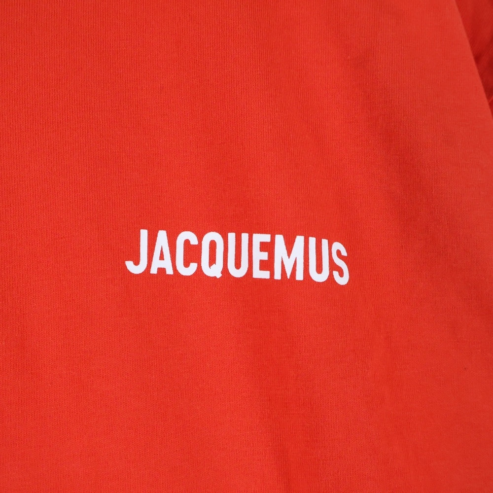 JACQUEMUS(ジャックムス) Logo Tee ロゴプリント 半袖Tシャツ レッド 216JS207-2480-470