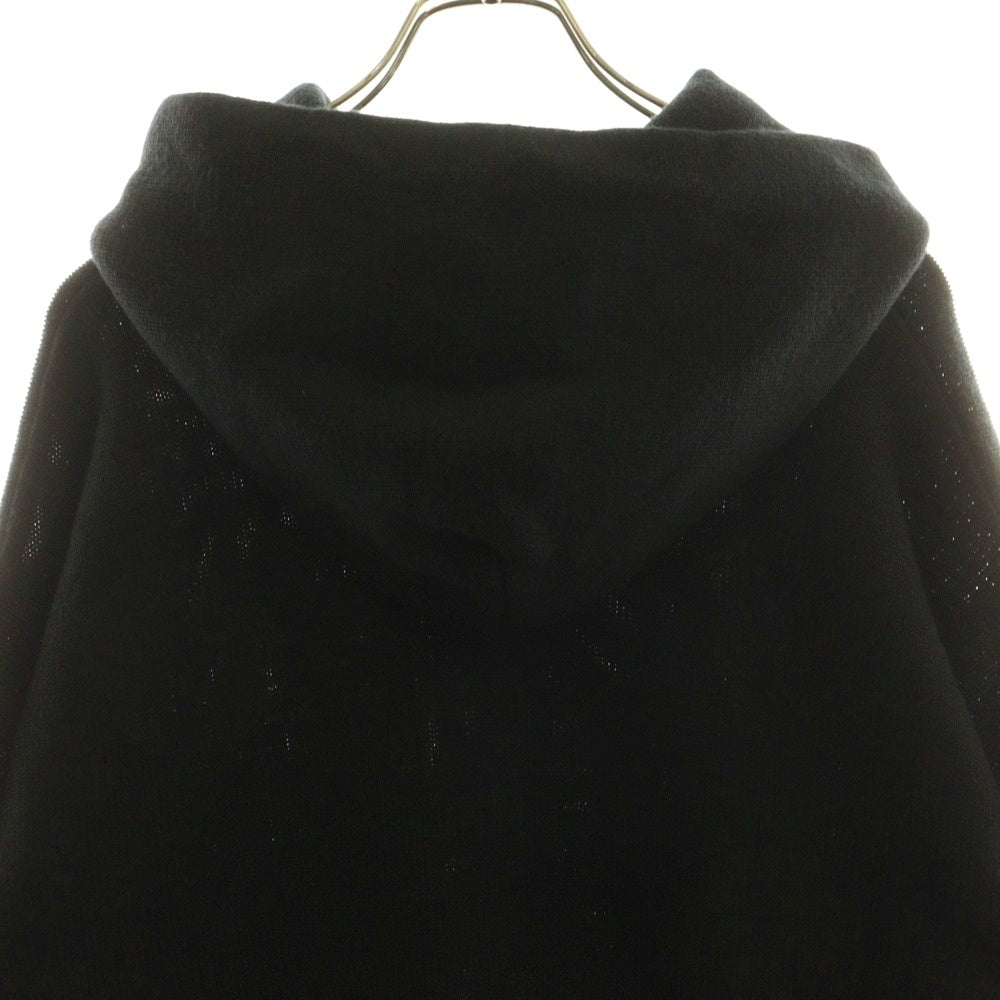 NIKE(ナイキ) JORDAN BRAND M J AMM HOODIE SWEATER フロントロゴ刺繍 ウール ニット プルオーバーパーカー ブラック FN0611-010