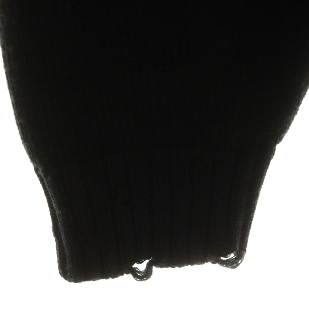 NIKE(ナイキ) JORDAN BRAND M J AMM HOODIE SWEATER フロントロゴ刺繍 ウール ニット プルオーバーパーカー ブラック FN0611-010