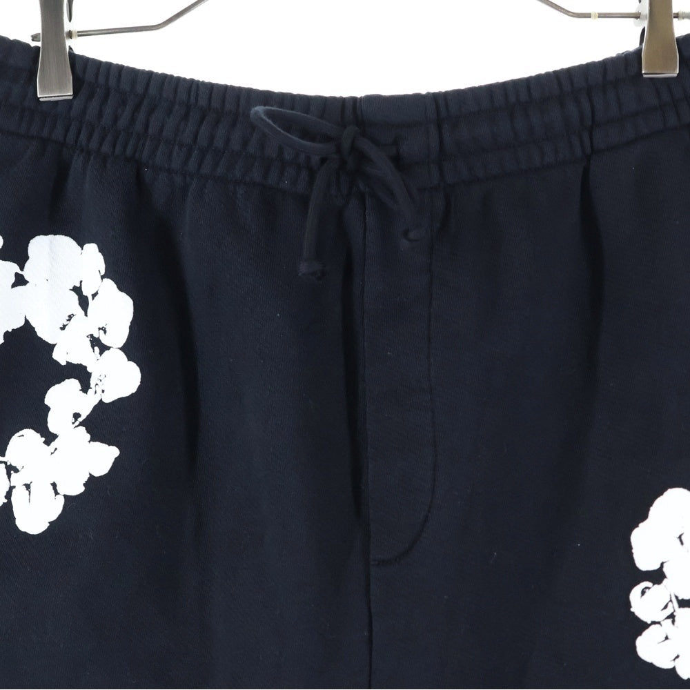 DENIM TEARS(デニムティアーズ) Flower Sweat Short フラワー スウェットショーツ ハーフパンツ ブラック