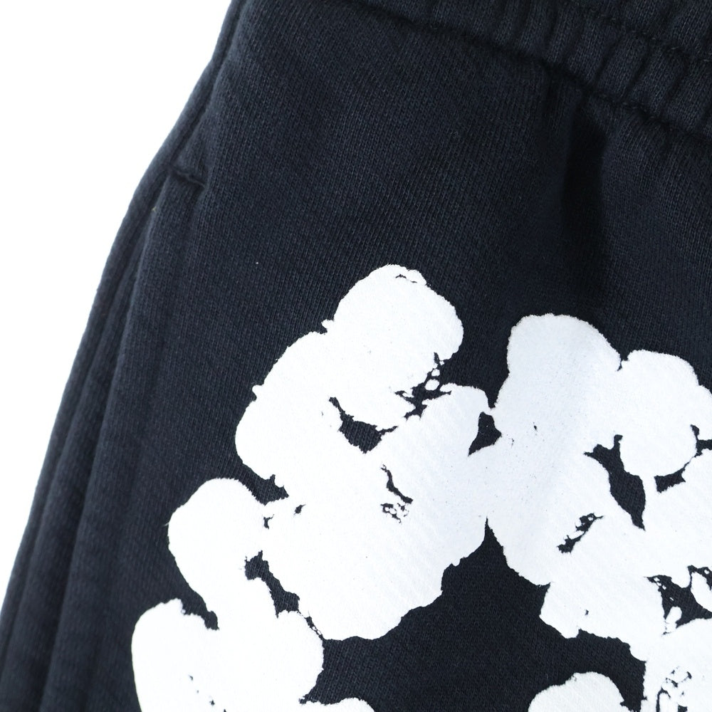 DENIM TEARS(デニムティアーズ) Flower Sweat Short フラワー スウェットショーツ ハーフパンツ ブラック