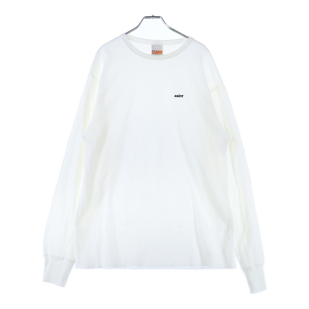 SAINT MICHAEL(セントマイケル) 25SS LS THARMAL TEE サーマル 長袖Tシャツ ロンT ホワイト SM-HR8-0000-038