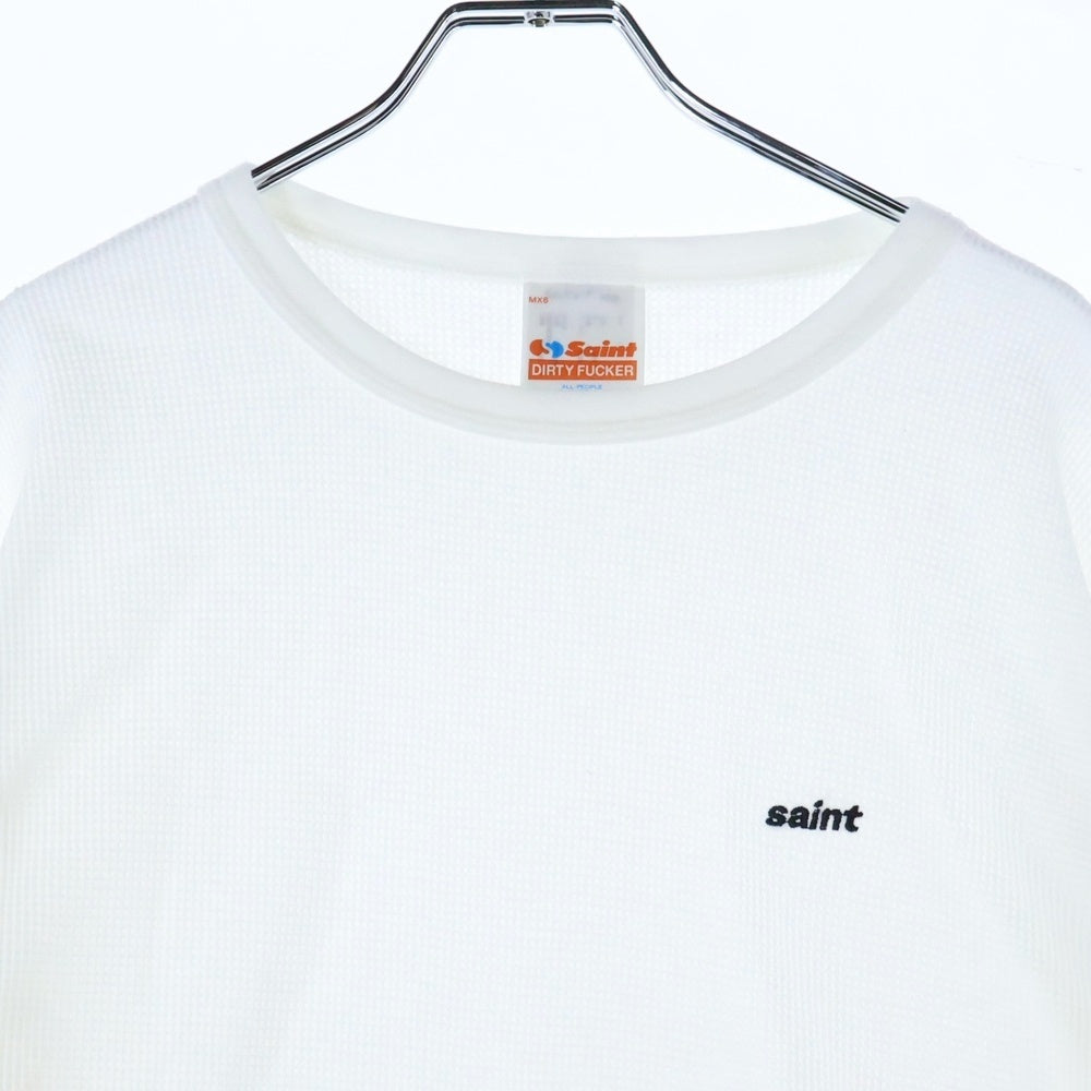 SAINT MICHAEL(セントマイケル) 25SS LS THARMAL TEE サーマル 長袖Tシャツ ロンT ホワイト SM-HR8-0000-038