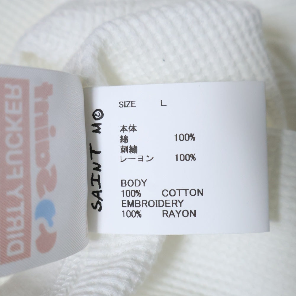 SAINT MICHAEL(セントマイケル) 25SS LS THARMAL TEE サーマル 長袖Tシャツ ロンT ホワイト SM-HR8-0000-038