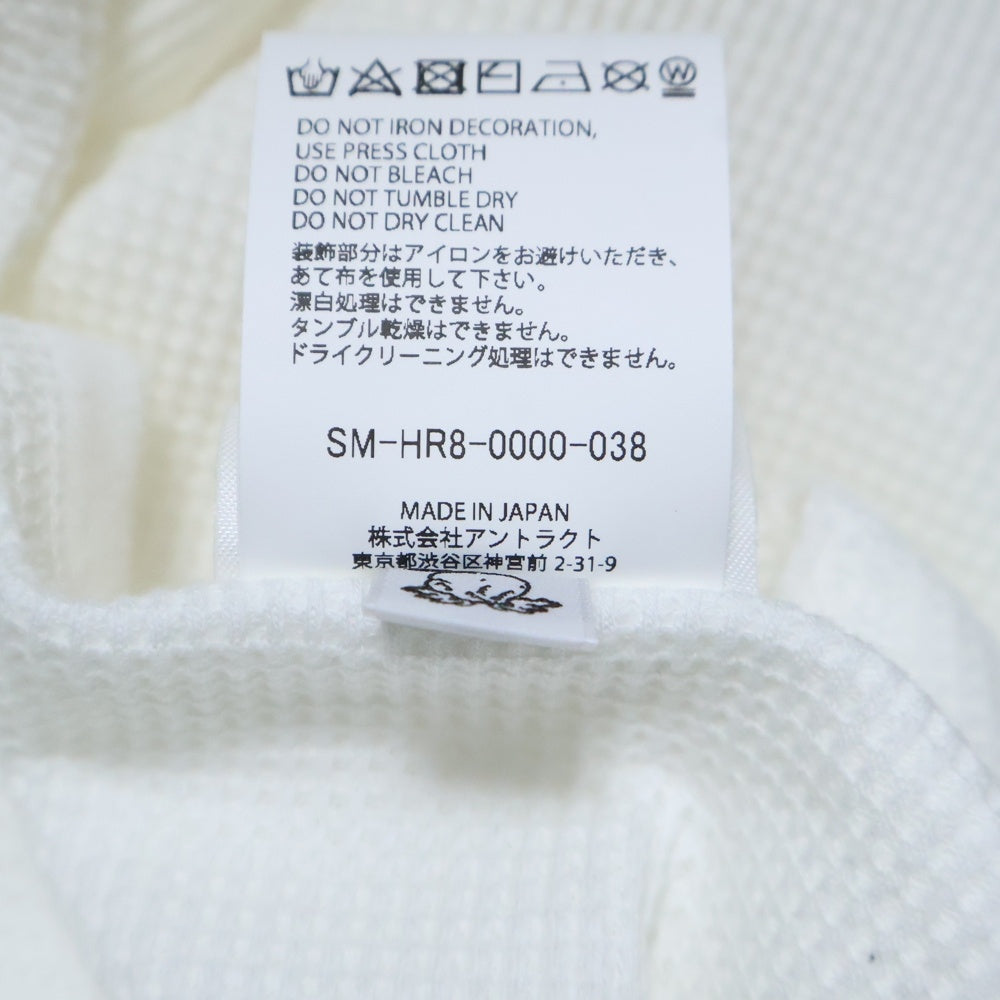 SAINT MICHAEL(セントマイケル) 25SS LS THARMAL TEE サーマル 長袖Tシャツ ロンT ホワイト SM-HR8-0000-038