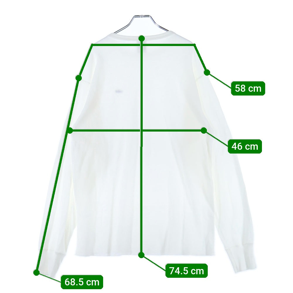 SAINT MICHAEL(セントマイケル) 25SS LS THARMAL TEE サーマル 長袖Tシャツ ロンT ホワイト SM-HR8-0000-038
