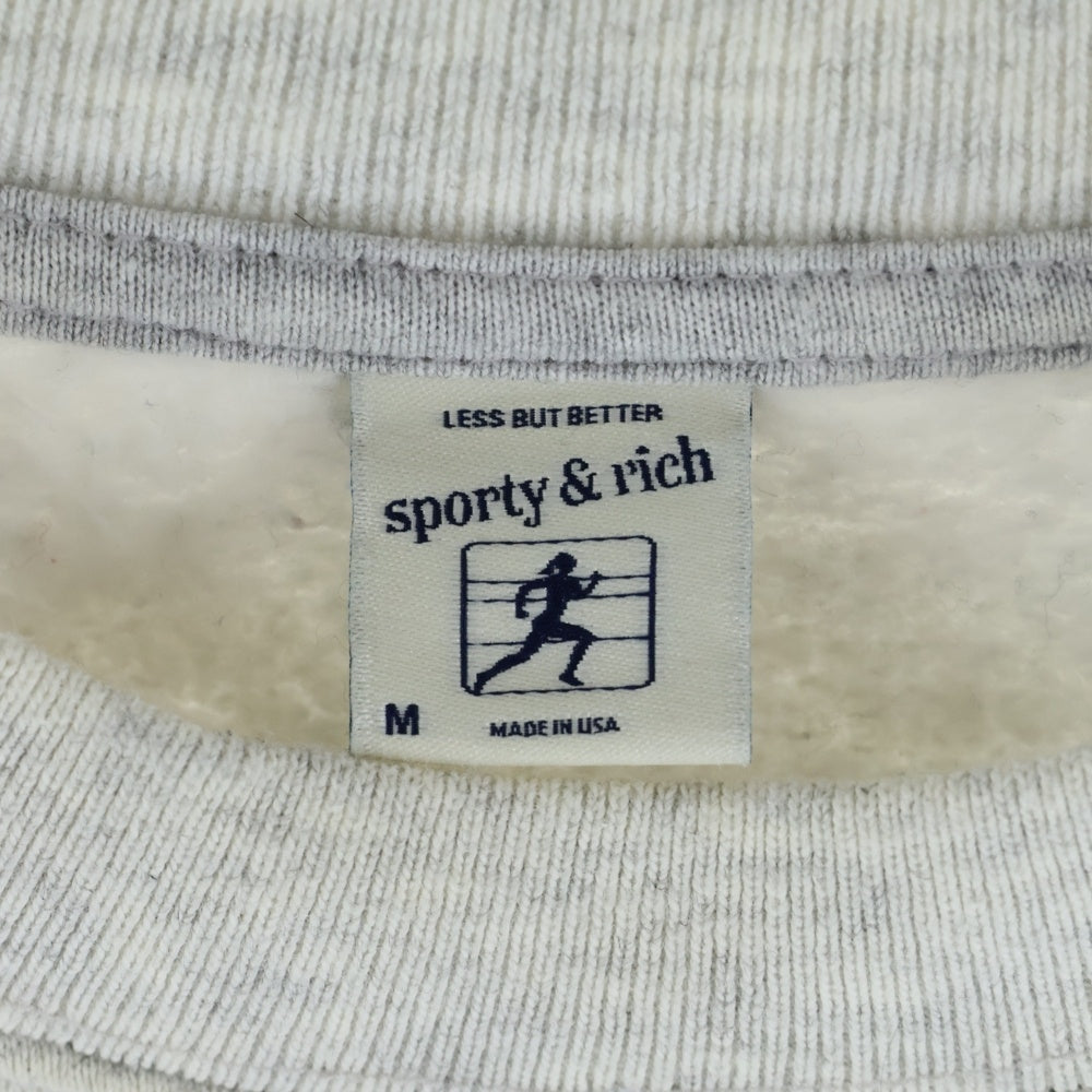 Sporty&rich(スポーティーアンドリッチ) Logo Sweat ロゴ クルーネックスウェットトレーナー グレー