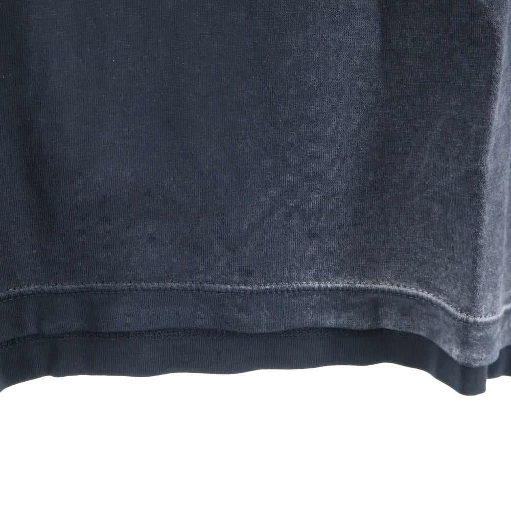 AMIRI(アミリ) ヴィンテージ加工 フロッキーロゴプリント 半袖Tシャツ ブラック