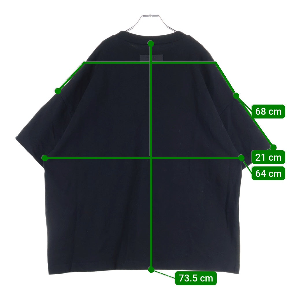 ESSENTIALS FEAR OF GOD(エッセンシャル フィアオブゴッド) ラバーロゴ モックネック 半袖Tシャツ ブラック
