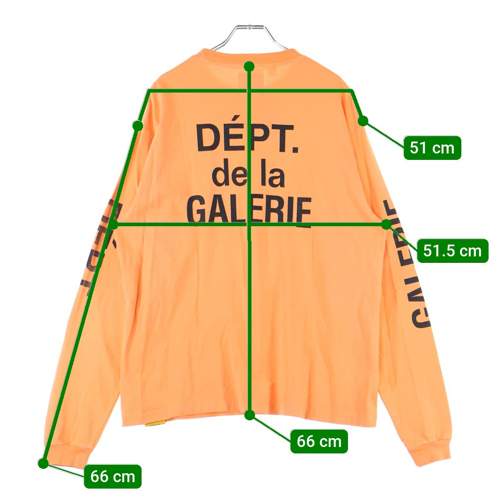 GALLERY DEPT.(ギャラリーデプト) Arm Logo L/S Tee アームロゴ 長袖Tシャツ ロンT オレンジ