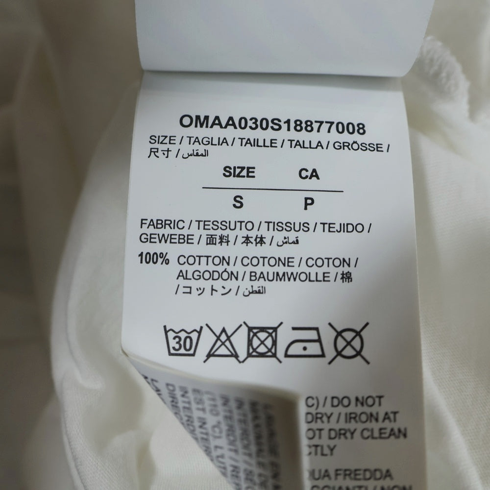 OFF-WHITE(オフホワイト) 18SS Rubber Logo S/S Tee ラバーロゴ 半袖Tシャツ ホワイト OMAA030S18877008