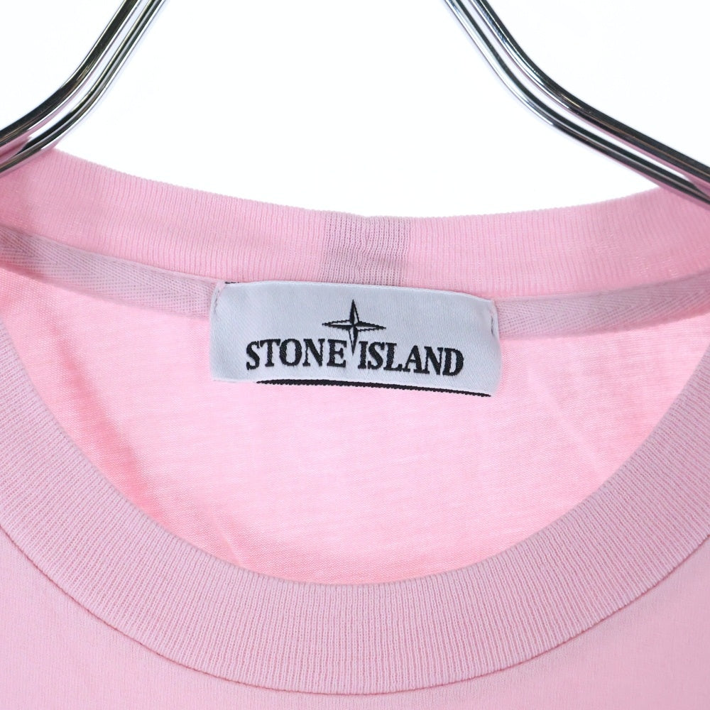 STONE ISLAND(ストーンアイランド) ロゴワッペン 半袖Tシャツ ピンク 801524113