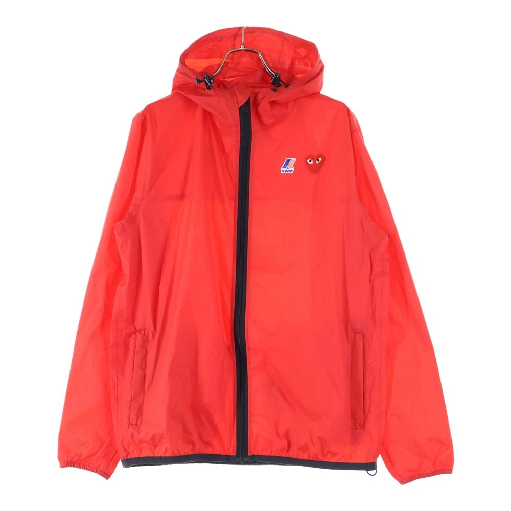 PLAY COMME des GARCONS(プレイコムデギャルソン) ×K-WAY Nylon Jacket ケーウェイ ナイロンジャケット レッド